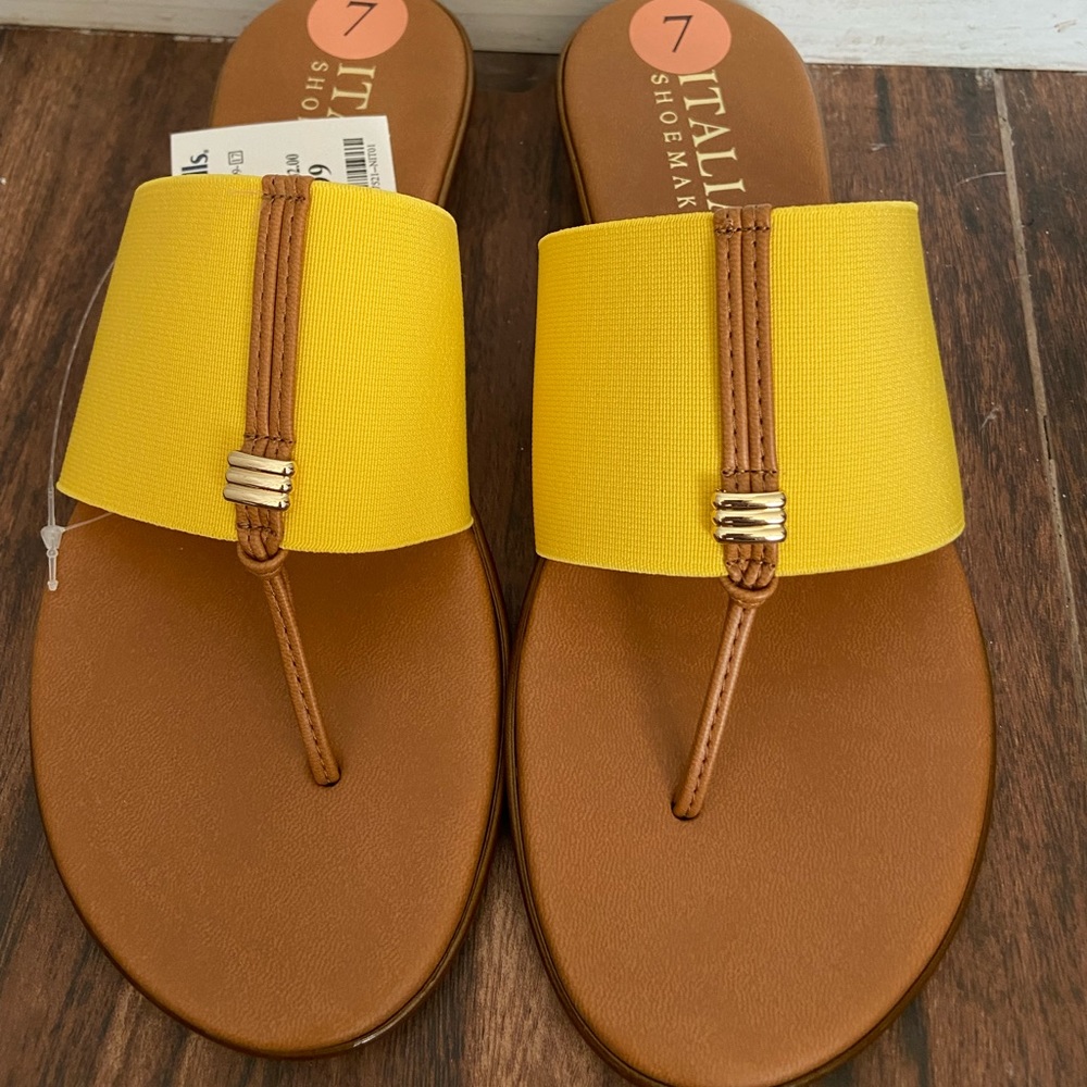 Yellow Sandals.  Brand New with Tags.